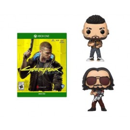 Cyberpunk 2077 Xbox One + 2 funkos (V-Male & Johnny)