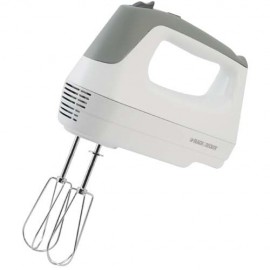 Batidora De Mano Black And Decker MX1500W 5 Velocidades 2 Batidores Cromo Blanco