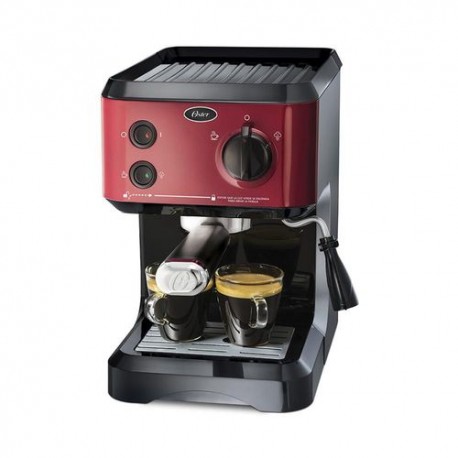 Cafetera Espresso Oster BVSTECMP65R013 2 Tazas Roja