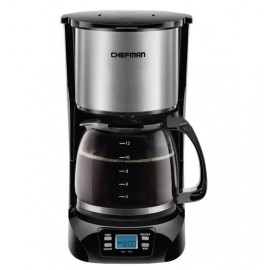 Cafetera Programable Chefman Con Filtro Permanente 12 Tazas